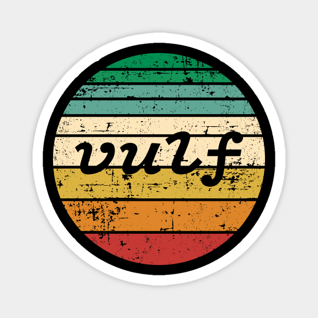 Very cool retro style vulf vulfpeck distressed design Magnet by hobrath