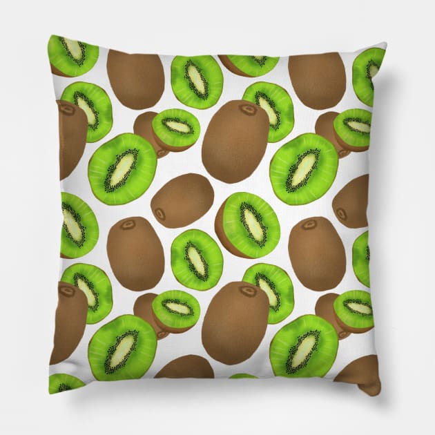 Kiwi pattern Pillow by Juliana Costa