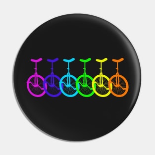 Rainbow Unicycles Pin