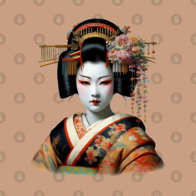 Japanese Geisha Girl Renaissance by Ravenglow