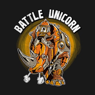 Steampunk Battle Unicorn Graphic Rhino T-Shirt