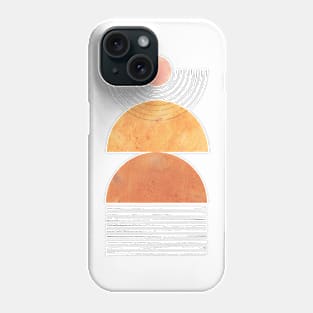 Abstract orange mid century modern Phone Case