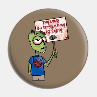 Vegan Zombie Pin