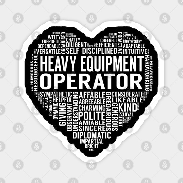 Heavy Equipment Operator Heart Magnet by LotusTee