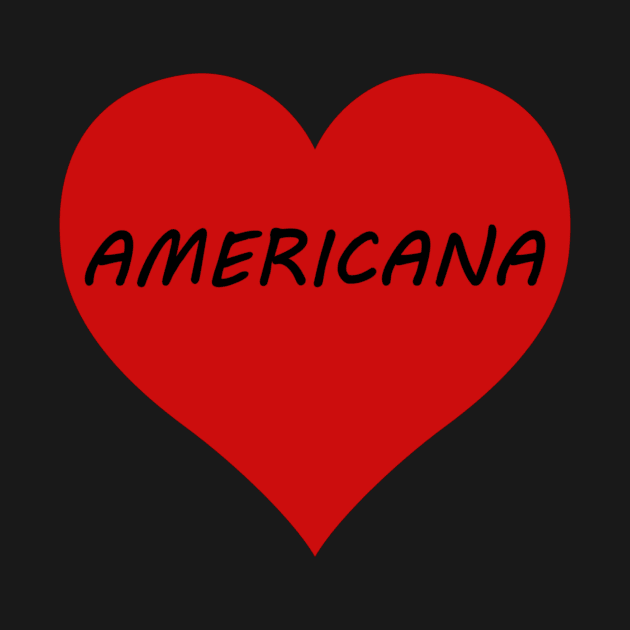 Americana Love Classic Retro Heart by SpotterArt