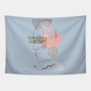Abstract woman face Tapestry
