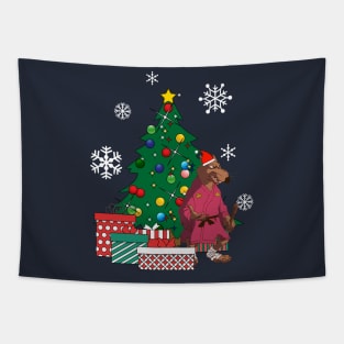 Splinter TMNT Around The Christmas Tree Tapestry