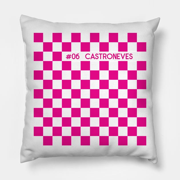 Helio Castroneves Racing Flag Pillow by GreazyL