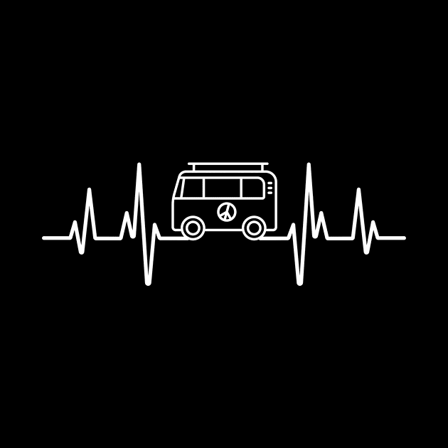 Van heartbeat design for van lifers and van enthusiasts by BlueLightDesign