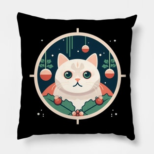 Scottish Fold Cat Xmas Ornament, Love Cats Pillow