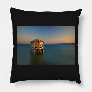 Forgotten pavilion in the middle of the sea Pillow