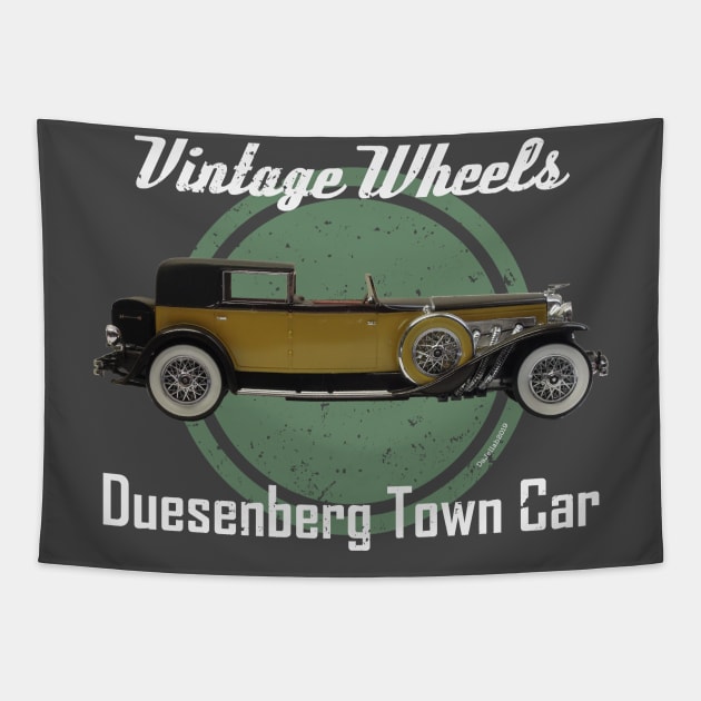 Vintage Wheels - Duesenberg Town Car Tapestry by DaJellah