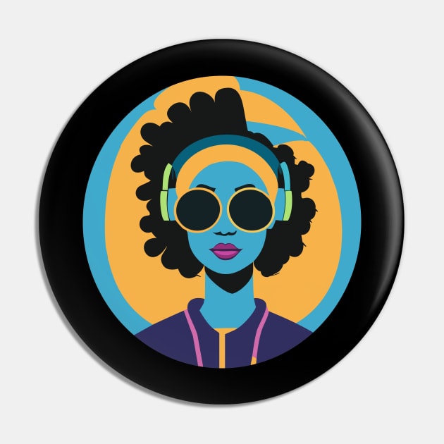 80s popart black girl, vibrant colors, face only Pin by goingplaces