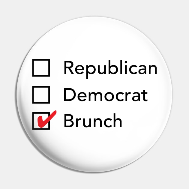 Republican Democrat Brunch Pin by zubiacreative