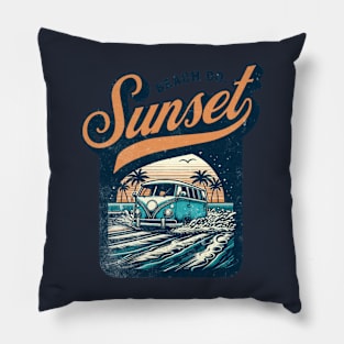 sunset beach .co Pillow