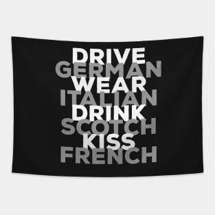 Drive German Cars Tapestry