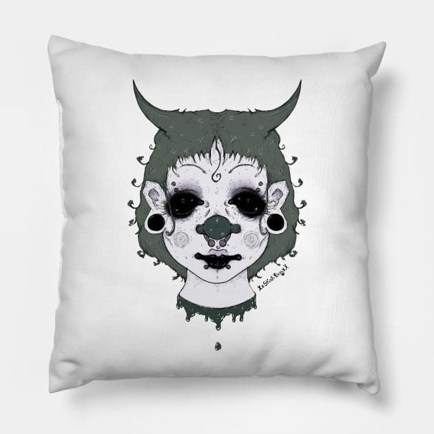 Decapitated Clown Pillow by BugInTheCircus