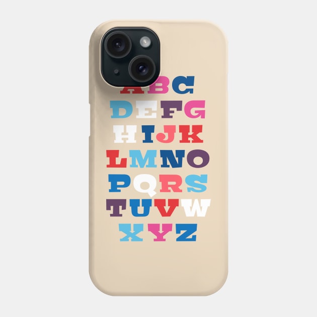 ABC alphabet - letters from A to Z Phone Case by Piakolle