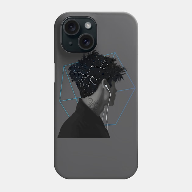 Lost in the music Phone Case by MB24Black