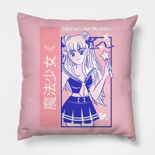 GIRLS WILL SAVE THE WORLD Pillow