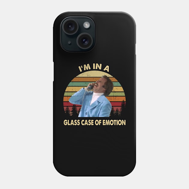 Ron Burgundy I'm In A Glass Case Of Emotion Vintage Phone Case by Story At Dawn 