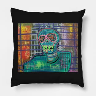 Psychedelic Skull Pillow