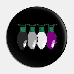 Asexual Pride Christmas Lights Pin