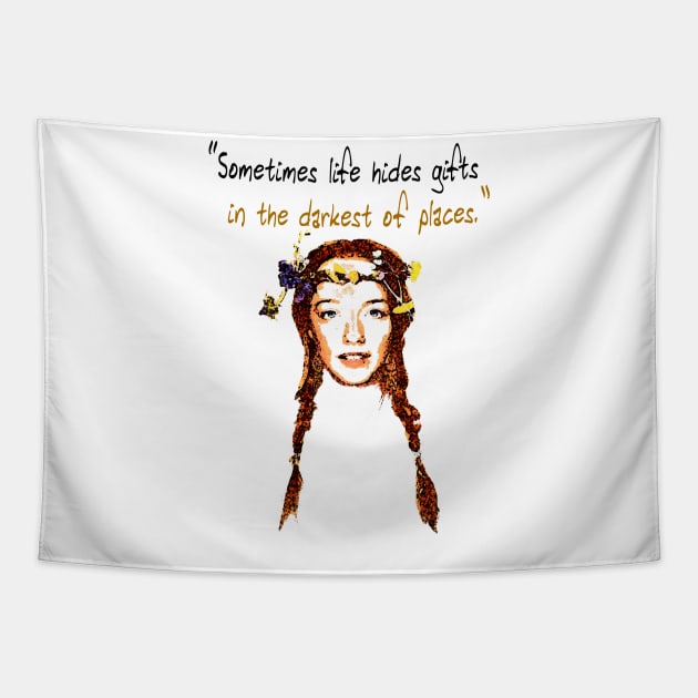 Anne With An E Quote Tapestry by PoetandChef