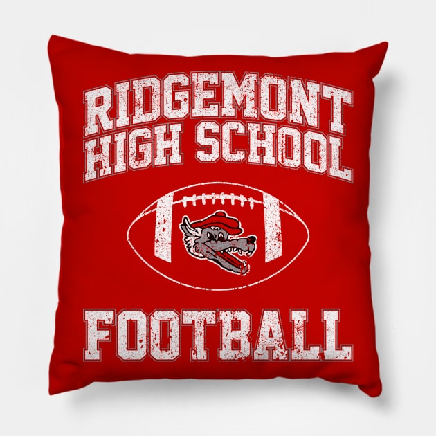 Ridgemont High School Football Pillow by huckblade