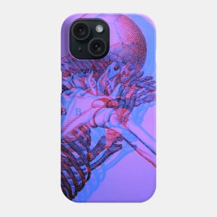 Skeleton Antique Engraving Glitch Ver. Phone Case