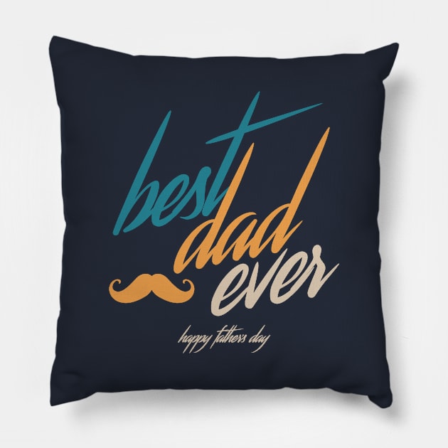 Best Daddy Ever Pillow by Golden Eagle Design Studio