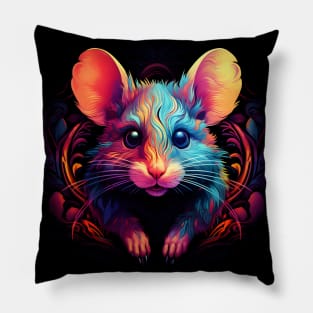 Neon Rodent #3 Pillow