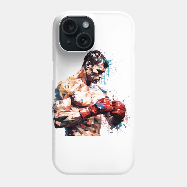 Boxing Boxer Sport Game Champion Competition Abstract Phone Case by Cubebox