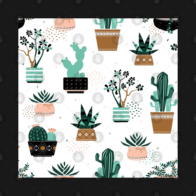 Cactuses and succulents pattern by Avisnanna