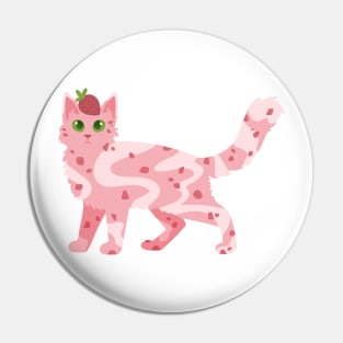 Strawberries and Cream Cat Pin