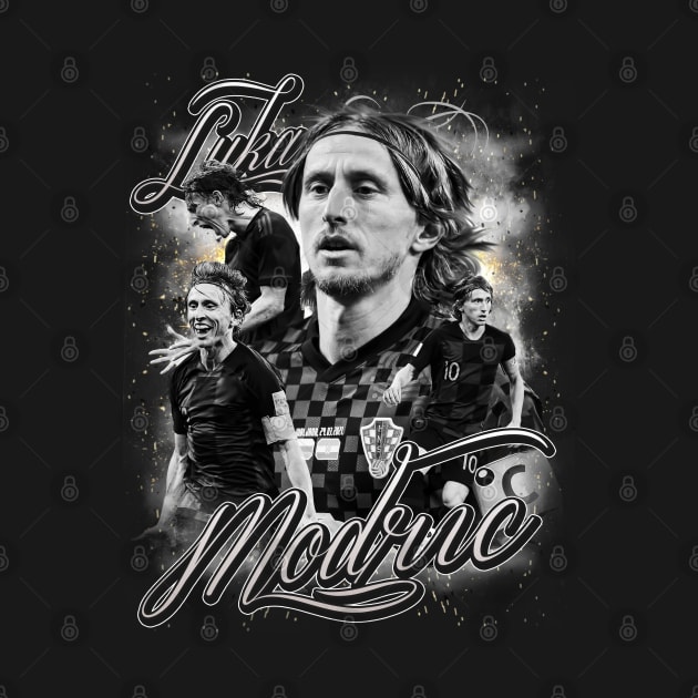 LUKA MODRIC - CRUYFF OF BALCANS / RETRO T-Shirt by Jey13