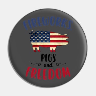 Firework Pig and Freedom. Pin