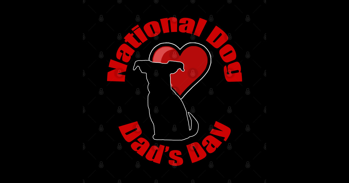 National Dog Dad's Day Dog Dads Sticker TeePublic