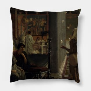 A Juggler by Lawrence Alma-Tadema Pillow