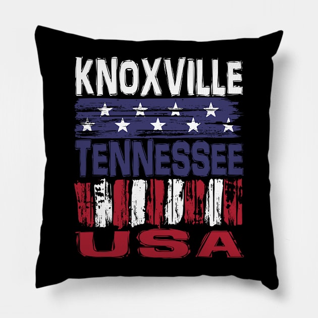 Knoxville Tennessee USA T-Shirt Pillow by Nerd_art