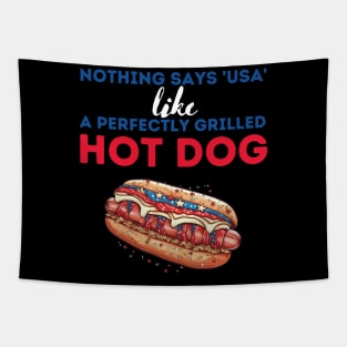 Nothing says usa like a perfectly grilled hot dog Tapestry