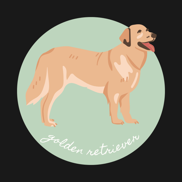 Golden Retriever Dog Breed Cursive Graphic by PoliticalBabes