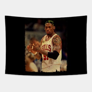 Dennis Rodman - Vintage Design Of Basketball Tapestry