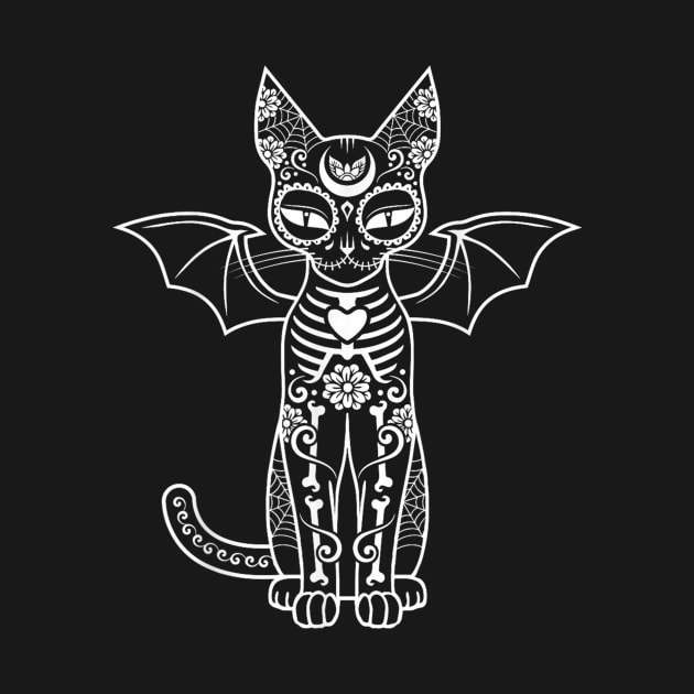 Skull Cat With Bat Wings by irelandefelder