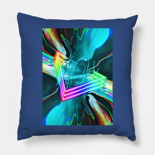 Transformed Neon Painting Pillow