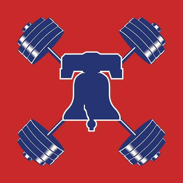 Phillies Phightins Barbell Gym - Blue by ShirtsVsSkins