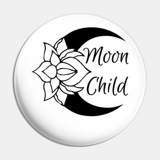 Moon Child (Black) Pin