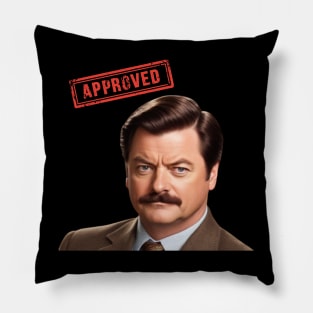 Ron Approves Funny Design Pillow