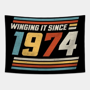 Winging It Since 1974 - Funny 50th Birthday Tapestry