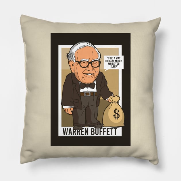 Warren Buffet Up Carl Pillow by upursleeve